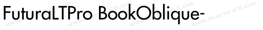 FuturaLTPro BookOblique字体转换